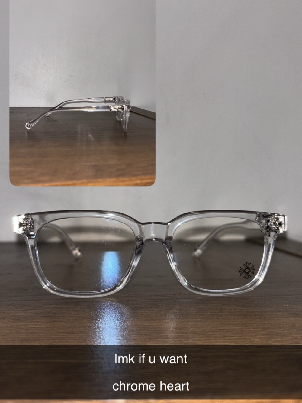 Chrome Heart Clear Frame Sunglasses - Transparent
LOOKING FOR OFFERS!!